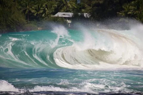 Waves Tunnels Beach Stock Photos