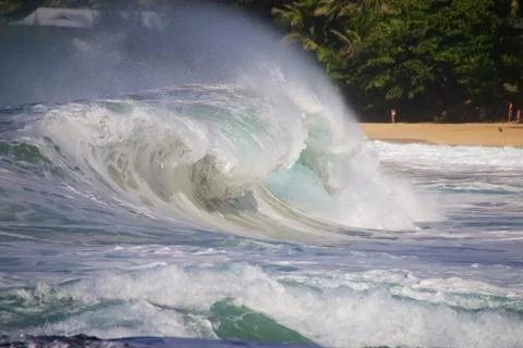 Waves Tunnels Beach Stock Photos