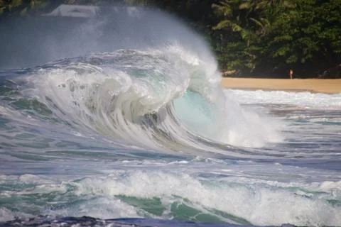 Waves Tunnels Beach Stock Photos