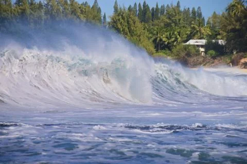 Waves Tunnels Beach Stock Photos