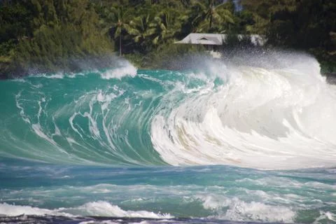 Waves Tunnels Beach Stock Photos