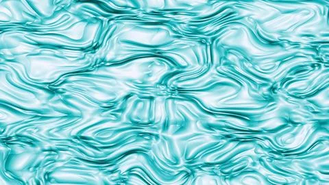 Waves of turquoise dancing under soft light in a tranquil setting Illustrazione stock