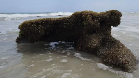 Waves Under The Rocks Stock Footage 310212019