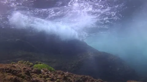 Waves Underwater Stock Footage 21822764