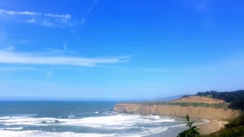 Waves at Venice Beach, Half Moon Bay, CA, USA Stock Footage 69099114