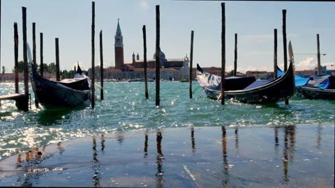 Waves from the Venice Lagoon. Stock Footage 289237694