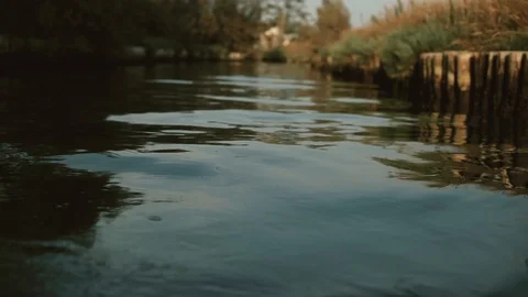 Waves on Venice pathway Stock Footage 92031669