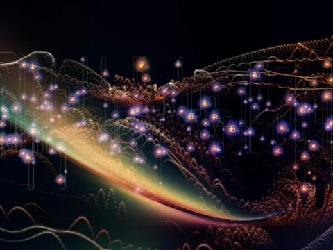 Waves of Virtual World Stock Illustration