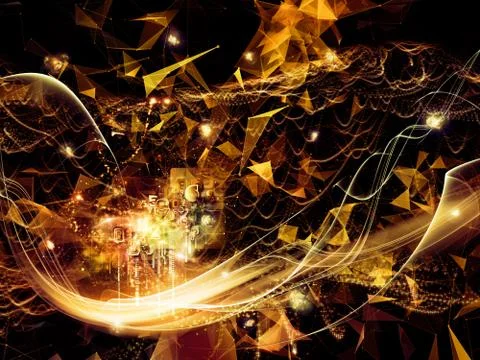 Waves of Virtual World Stockillustratie