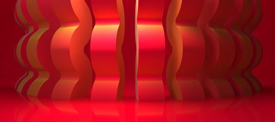 Waves wall Stock Illustration