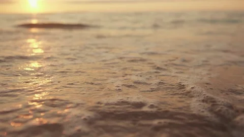 Waves wash the sea sandy beach Video stock 159720197