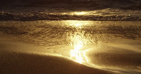 Waves wash on shore Stock Footage 68550919