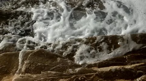Waves washing the coast Stock Footage 20742547