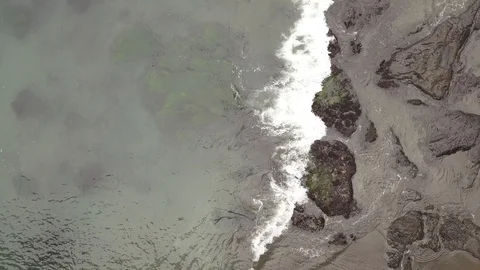 Waves washing on ocean shore Stock Footage 100135249
