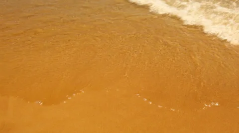 Waves washing sand Stock Footage 35573891