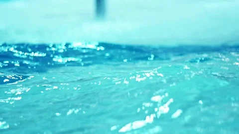 Waves water background in swimming pool. Water background Stock Footage 76469558
