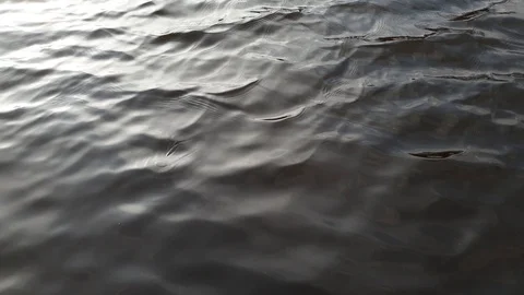 The Waves of water close up. Water on the river. River view from above. Stock Footage 105534308