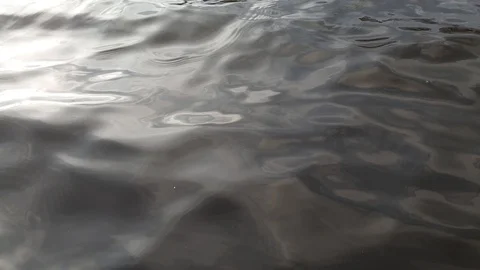 The Waves of water close up. Water on the river. River view from above. Stock Footage 105534668