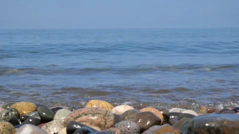 Waves on the water, sea surface, beach Video stock 265955786