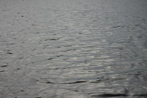 Waves on the water surface. small waves on a cloudy day Stock Photos