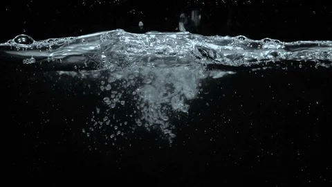 Waves on the water surface while it rains Video stock 91497295