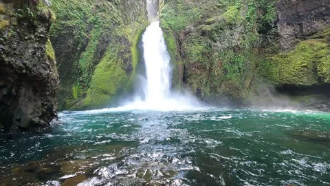 Waves to Waterfall TILT 4K 30fps Stock Footage 294123963
