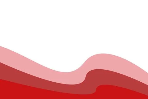 Waves on white background in three colours of red Stock Illustration
