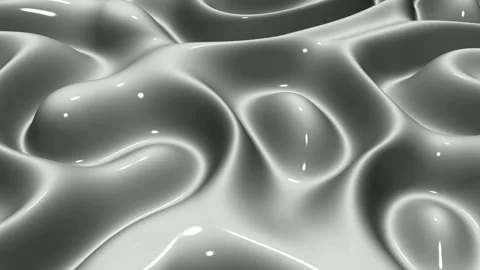 Waves of White Paint, Background, 3D Render, Reflection, Exclusive Stock Footage 269064250