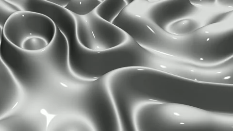 Waves of White Paint, Background, 3D Render, Exclusive, Reflection Stock Footage 269064275
