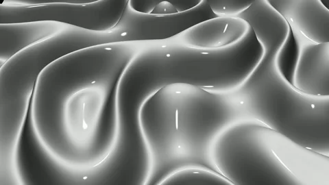 Waves of White Paint, Background, Reflection, 3D Render, Exclusive Stock Footage 269064247