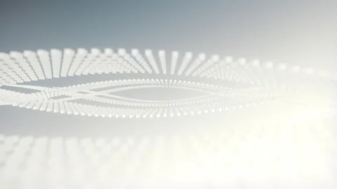 Waves of white particles abstract loop animation. 3d rendering 4K 스톡 동영상 245700192