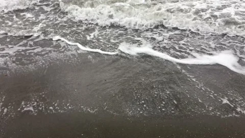 Waves in winter season Stock Footage 229778208