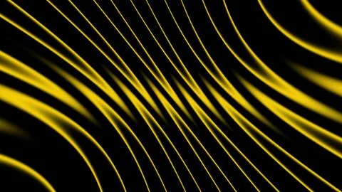 Waves of yellow light move across a dark background in a flowing pattern Stock Illustration