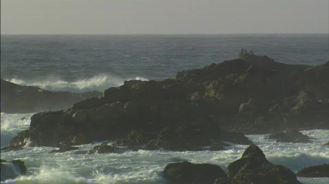 WavesCrashAgainstRocks2 Stock Footage 400849