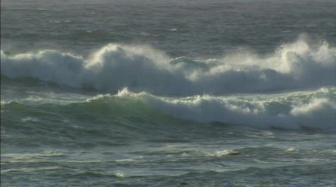 WavesCrashing Pan Stock Footage 400851