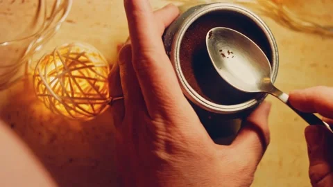 Waviness effect of Assembling coffee machine parts. Coffee brewing process in Stock Footage 231154490