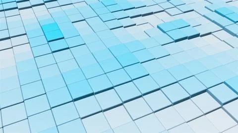 Waving 3d cubes Stock Illustration