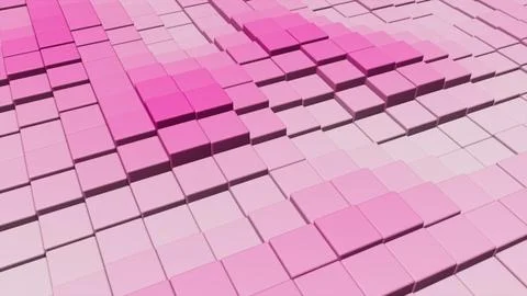 Waving 3d cubes Stock Illustration