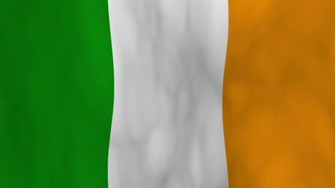 Waving 3D Flag of Ireland Stock Footage 252632726