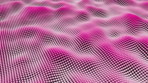 Waving 3d spheres Stock Illustration