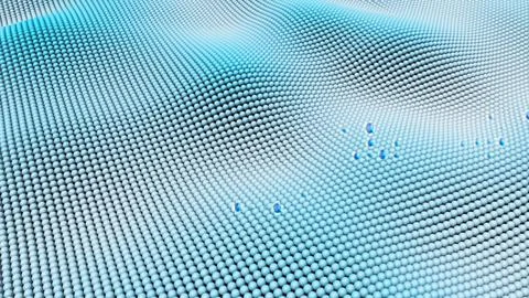Waving 3d spheres Stock Illustration