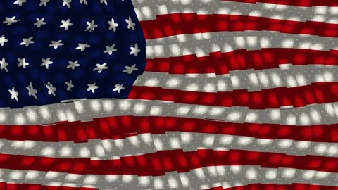 Waving American Flag Abstract Background Seamless Loop Stock Footage 340775448