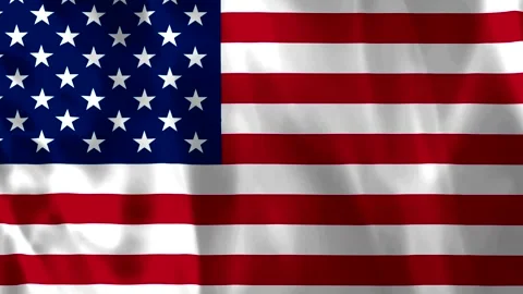 Waving American flag with fabric texture and soft ripples for national holi.. Video stock 343581835