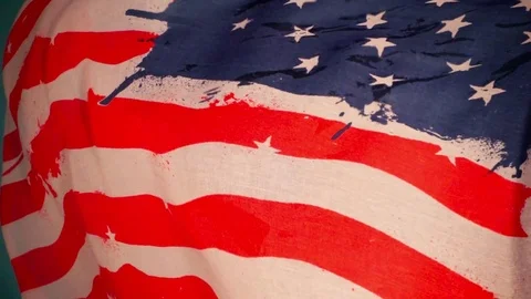 Waving American Flag Stock Footage 77781525