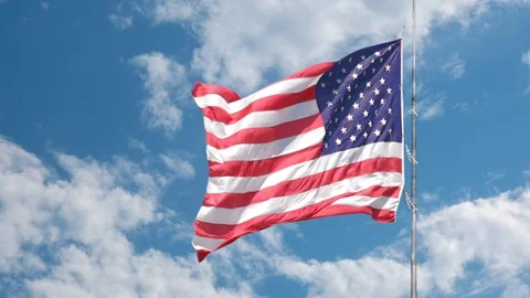 Waving American Flag Video stock 91872894