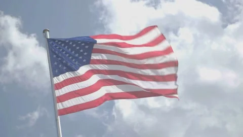 Waving American Flag Video stock 139321029