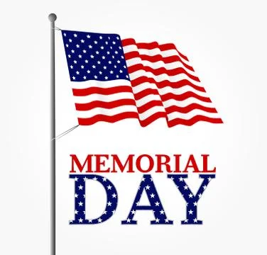 Waving american flag Stock Illustration