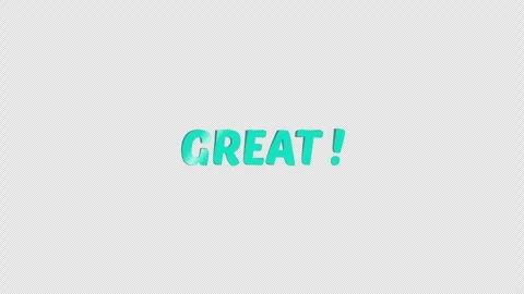 Waving animated Great text. Motion graphics overlay with Alpha. Stock Footage 316784908