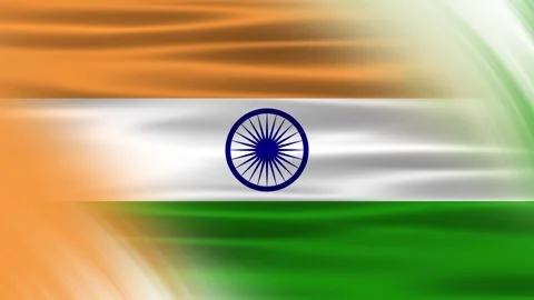 Waving animated indian flag abstract. Stock Footage 312822153