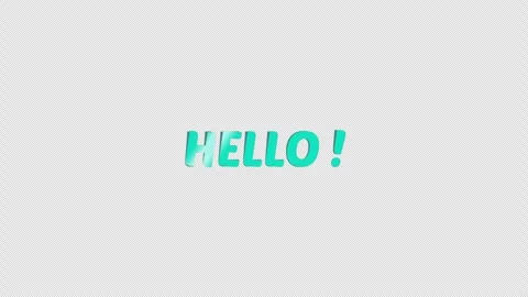 Waving animated text HELLO! on transparent background. Alpha. Stock Footage 316784957